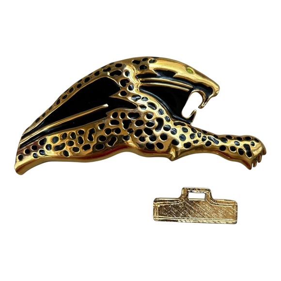 DOTTY SMITH gold‎ Jaguar  belt buckle vintage rare main image 5